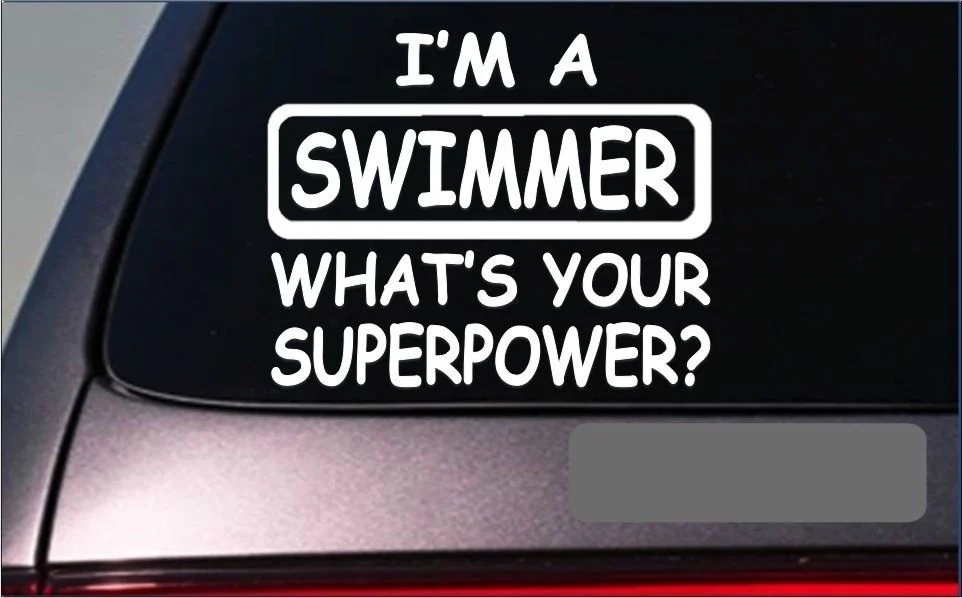 Swimmer Superpower наклейка " виниловая наклейка трубка для ныряния наклейка на компьютер