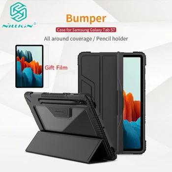 

Nillkin Shockproof Protective Cover for Samsung Galaxy Tab S7 11" Quality Leather Smart Flip Cover for Galaxy Tab S7 Plus 12.4"