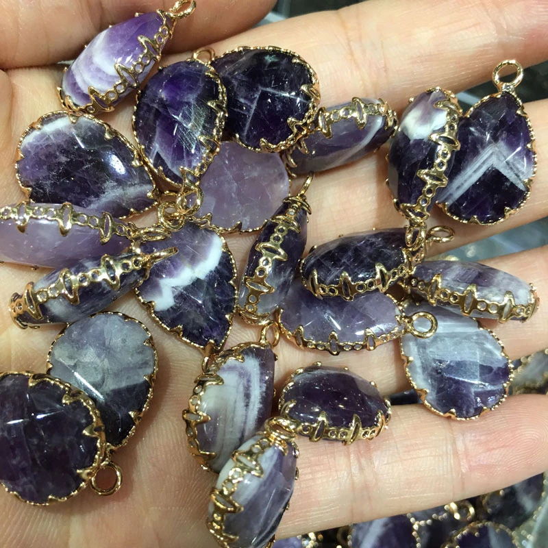 Natural Stone Agates Pendants Water drop shape Exquisite Pendant DIY