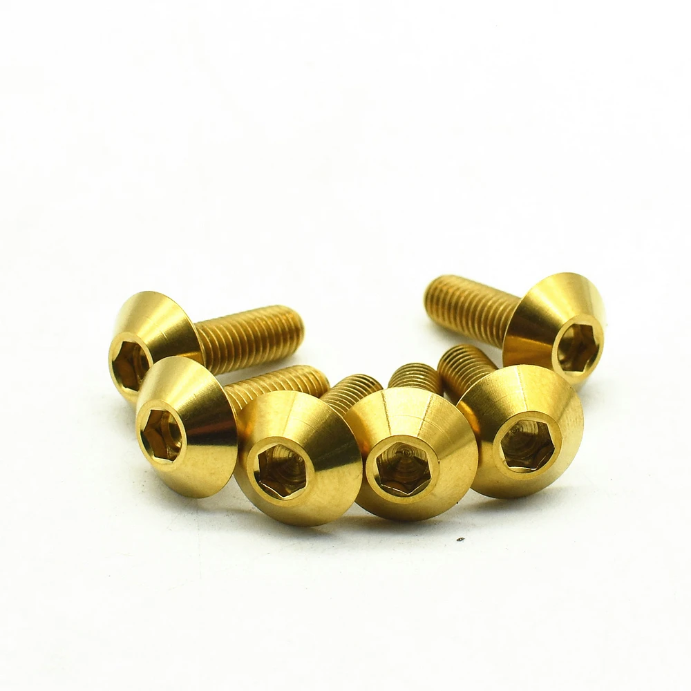 Titanium bolts M5x15mm Gold color  (3)
