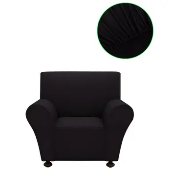 

Vidaxl sofahusse stretch slipcover sofa cover black polyester jersey
