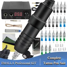 

EMALLA Tattoo Pen Kit Tattoo Machine Set Rotary Cartridge Machine Pen Makeup Tattoo Kit for Cartridge Needle Tattoo Body Art