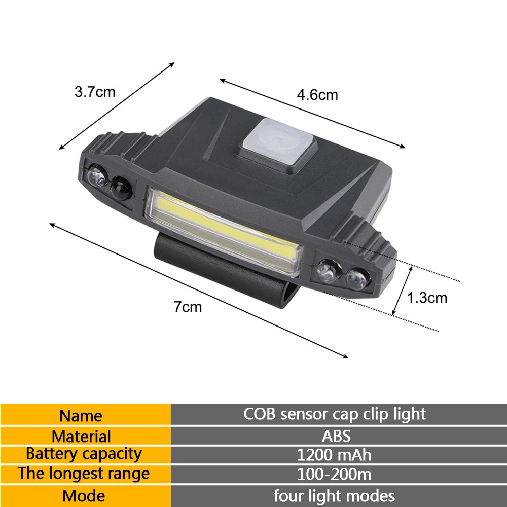 COB светодиодный налобный фонарь с датчиком движения, USB Перезаряжаемый Головной фонарь, индукционный Головной фонарь, налобный фонарь со встроенным аккумулятором