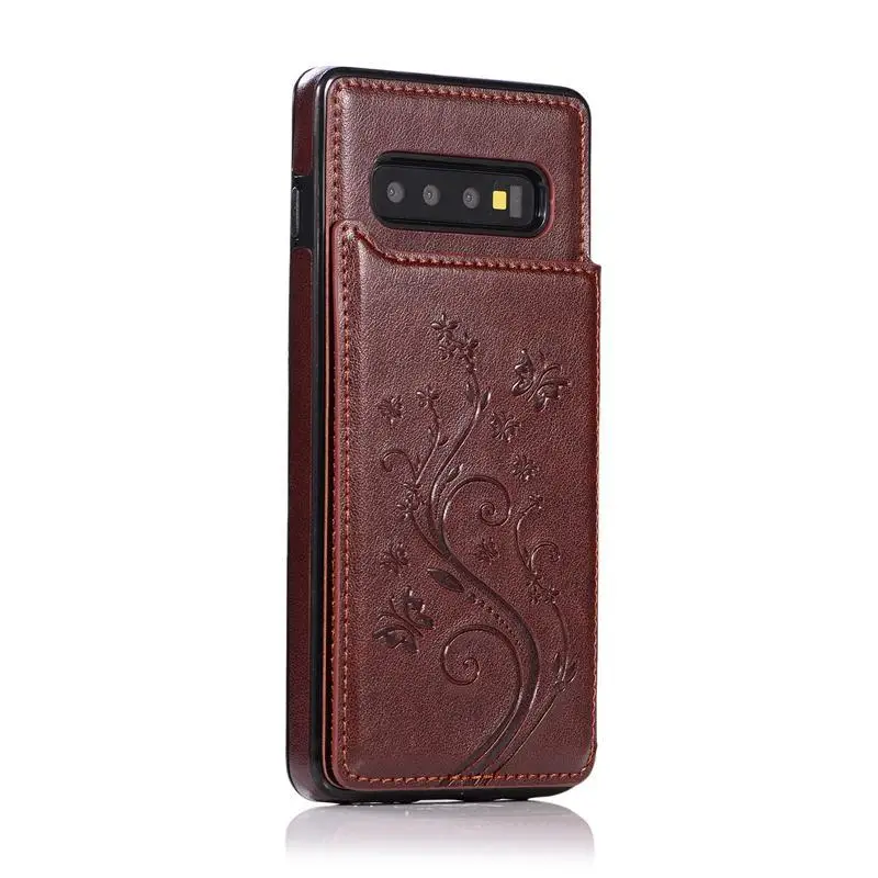 Чехол в стиле ретро с цветочным узором для samsung S10, S9, S8 Plus, S10E, S7 Edge, кожаный чехол-книжка для samsung Galaxy Note 10, Pro, 9, 8