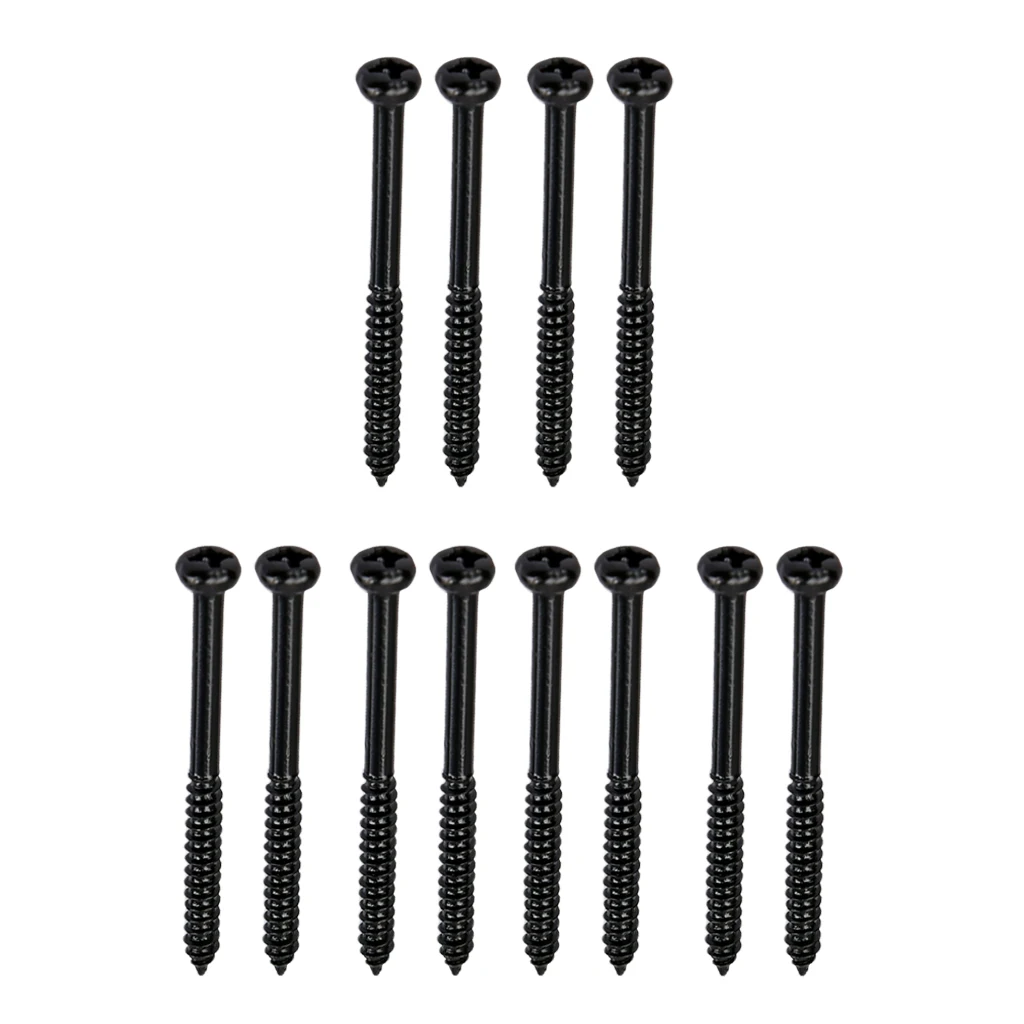 12pcs Guitar/Bass Pickup Mounting Screws for PB JB P90 Pickups