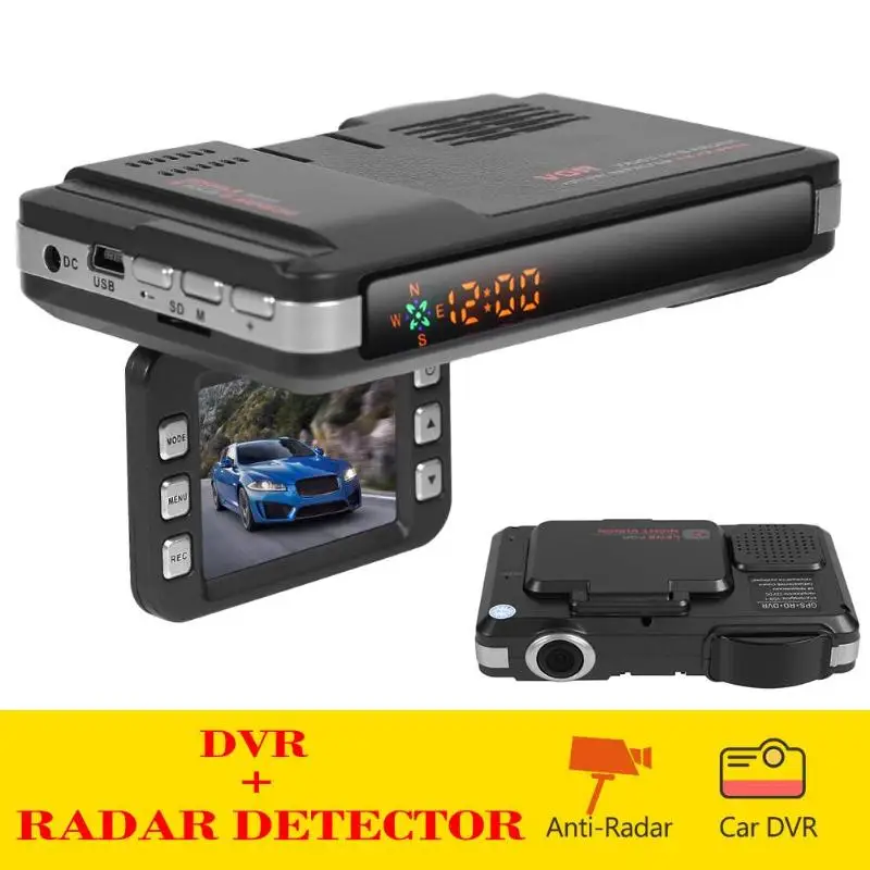 

VGR3 2 in 1 Radar Detector Car Dashcam DVR Dash Cam Radar Speed Detector Warning X K Ka Band Russian Version