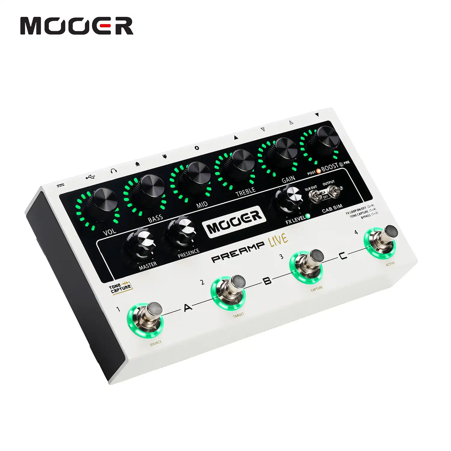 Mooer Preamp Live Electric Guitar Multi Effects Pedal Boost App