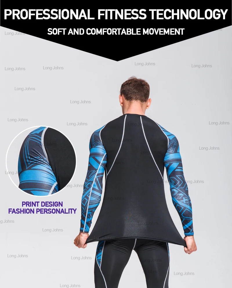 Новинка длинное нижнее белье для фитнеса комплект из 2 предметов Компрессионные