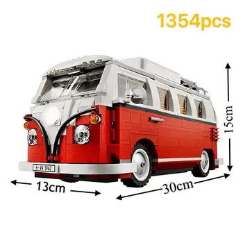 

10220 building blocks 1354pcs technology series T1 camper Building Blocks Kit Bricks Sets Classic Model Kids Toys For Gift