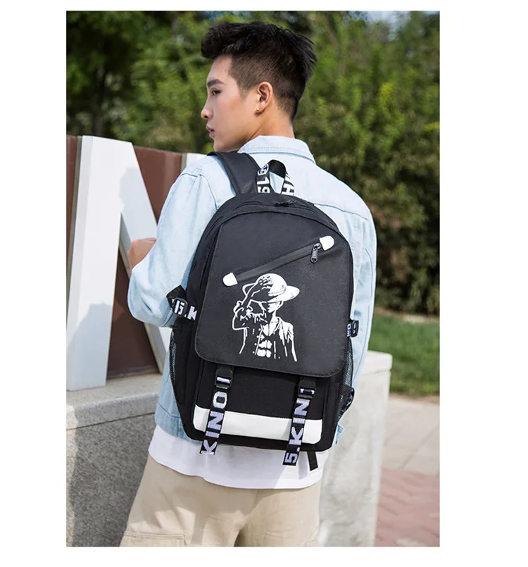

2019 New Style USB Night Light Backpack Large Capacity Printed Backpack MEN'S Backpack Computer Bag School Bag