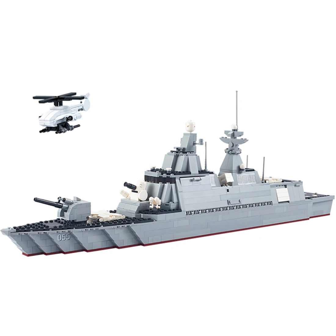 

1003Pcs DIY Small Particle Building Block Guided Missile Destroyer Model Construction Kit For 100% Building Block