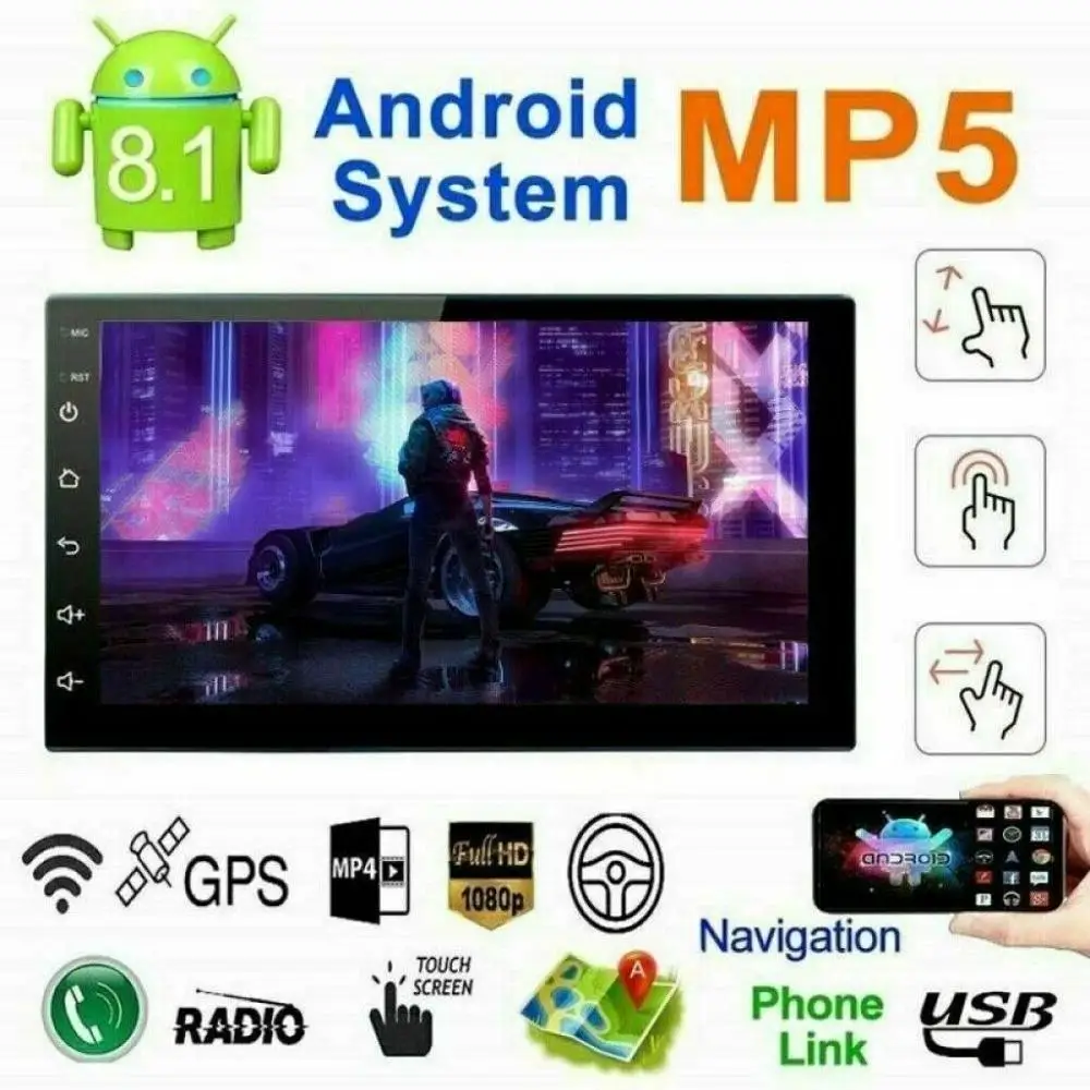 

2 Din Android Bluetooth MP5 Player 12V Vehicle GPS Navigation Integrated Machine 9217 Mp5 Player Android 8.1 Car Stereo