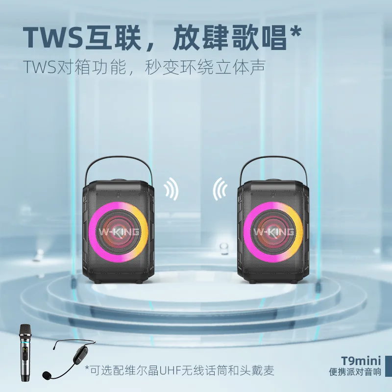Outdoor W-KING T9 Mini Portable Bluetooth Speaker High Power Wireless ...