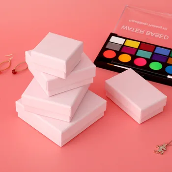 

24pcs Jewellry box Storage Paper Box Cute Small Gift Box For Wedding Ring Earrings Packaging Pendant Display Black Sponge