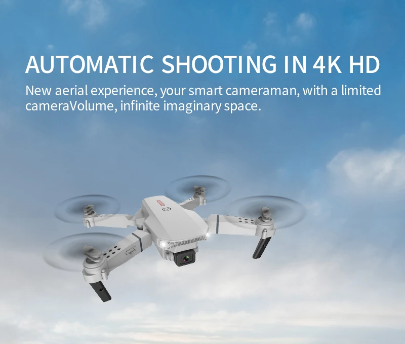 Drone 4k E88 Pro Dual Camera Visual Positioning Rc Quadcopter 1080P HD WiFi Fpv Height Hold Foldable Wide-angle Airplane Drone syma x20 rc helicopter with camera