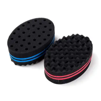 

Double Sided Braid Twist Hair Curl Sponge Brush Magic Sponge Hair Brush Salon Wave Comb for Afros Curls Coils Dreadlocks