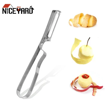 

NICEYARD 1pc Stainless Steel Peeler Multifunction Slicer Peeler Vegetable Peeler Knife Zester Razor Sharp Cutter Kitchen Tool