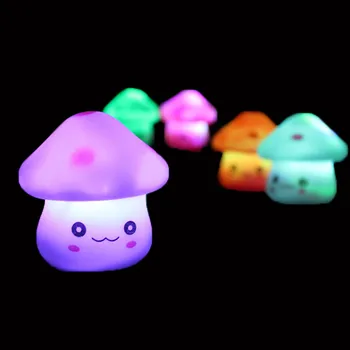 

7 Color Changing LED Mushroom Lamp Party Lights Mini Soft Baby Child Sleeping Nightlight Novelty Luminous Toy Gift