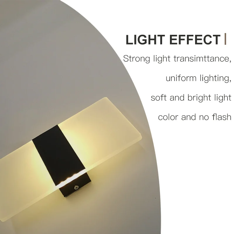  Bedside Light LED Wall Lamp Simple Night Light Living Room Balcony Aisle Wall Lamp Corridor Wall Sc - 4000086490956
