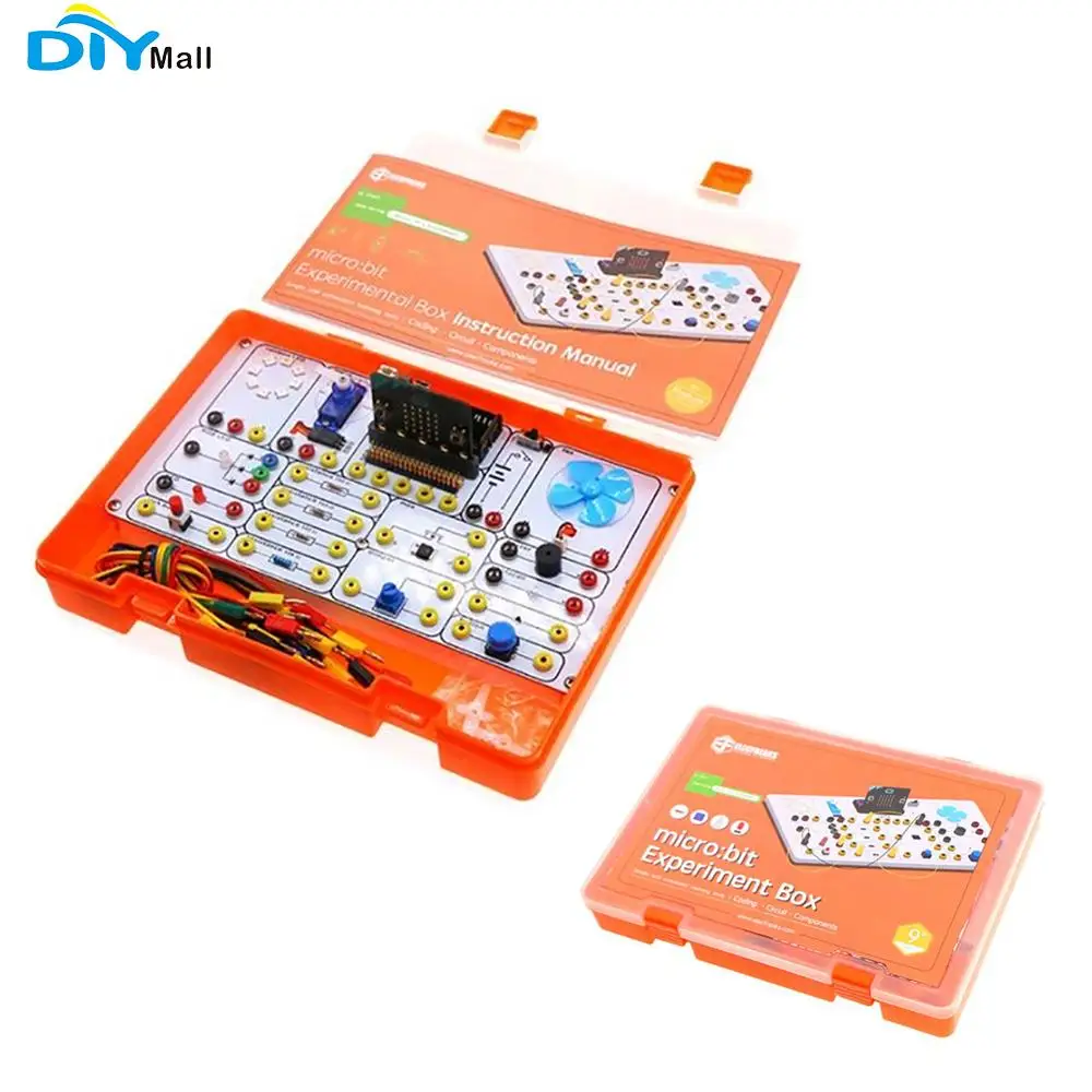 

Micro:bit Experiment Box Kit Brand New Teaching Aid Transistor Resistor Trimpot Temperature Sensor Photocell Motor LED