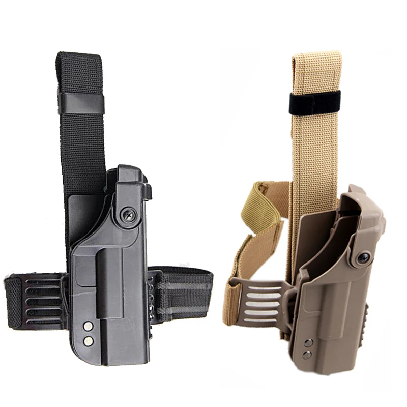 Tactical Glock 17 22 Pistol Holster Military Glock Gun Accessories Double Protective Gun Holster Quick Drop Leg Holster Gun Case