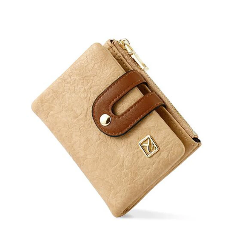 

Fashion Leather Wallet Women Small Money Bag Zipper Coin Pocket & Card Holder Ladies Short Wallet Female Clutch Purse Carteira