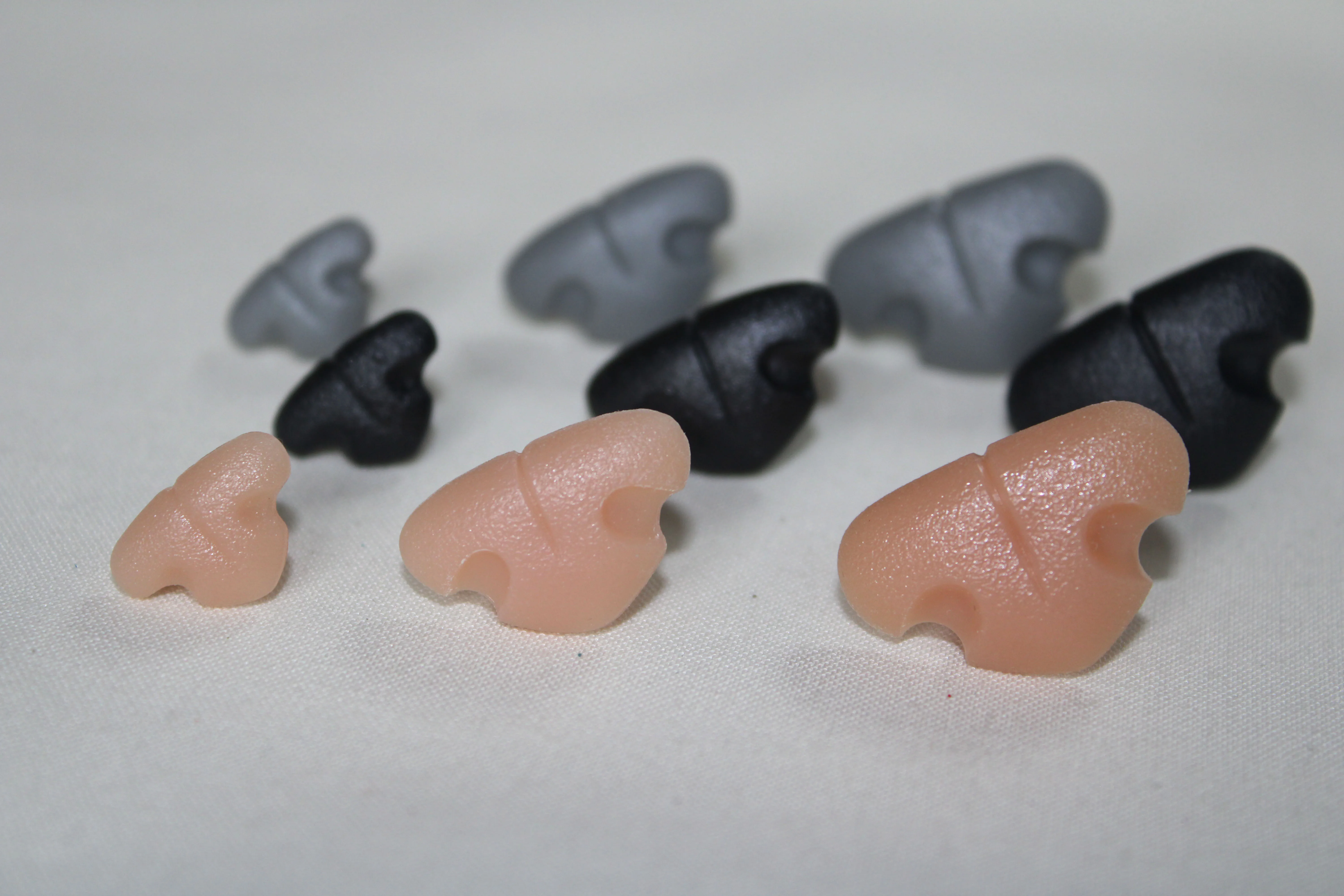 18x12mm 16x26mm 20x30mm gray black flesh color plastic safety animal toy noses with washer for diy doll findings 30pcs/lot doll accessories,plush doll accessories