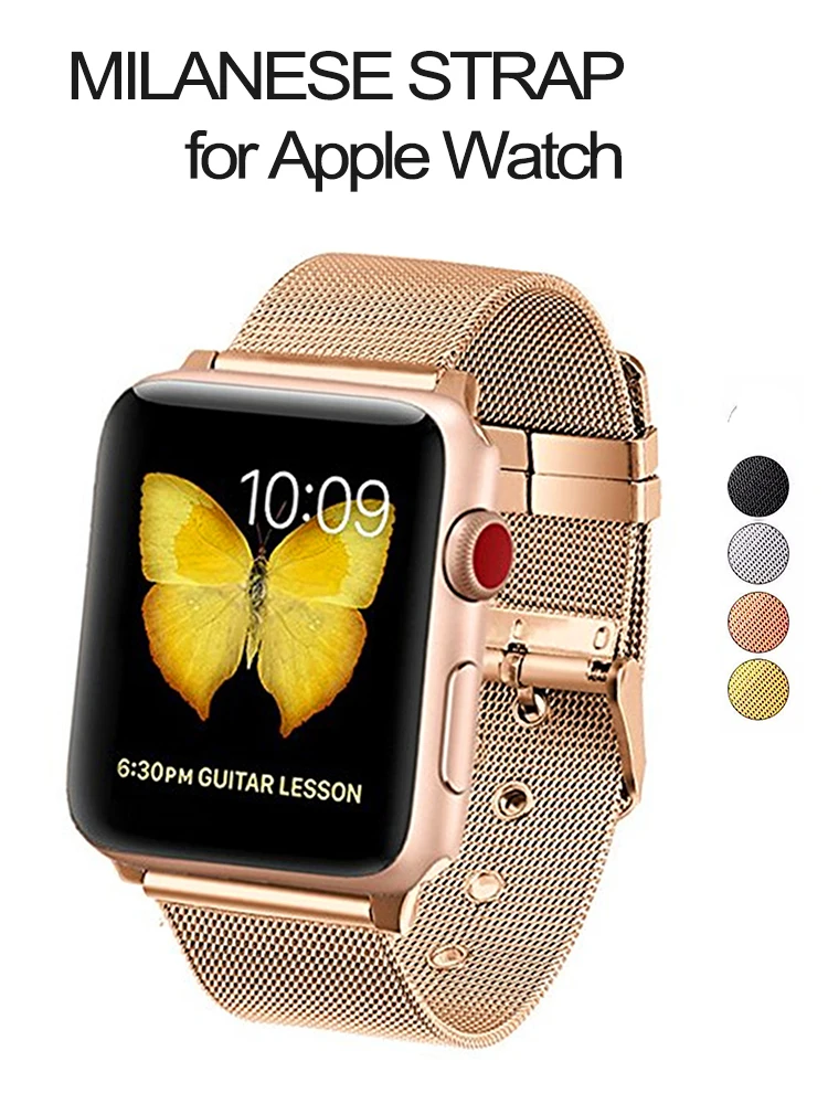 Quality Milanese Strap for Apple Watch Band Series 4 40mm 44mm Stainless Steel Bracelet for iWatch Series 3 / 2 / 1 38mm 42mm for Women Men
