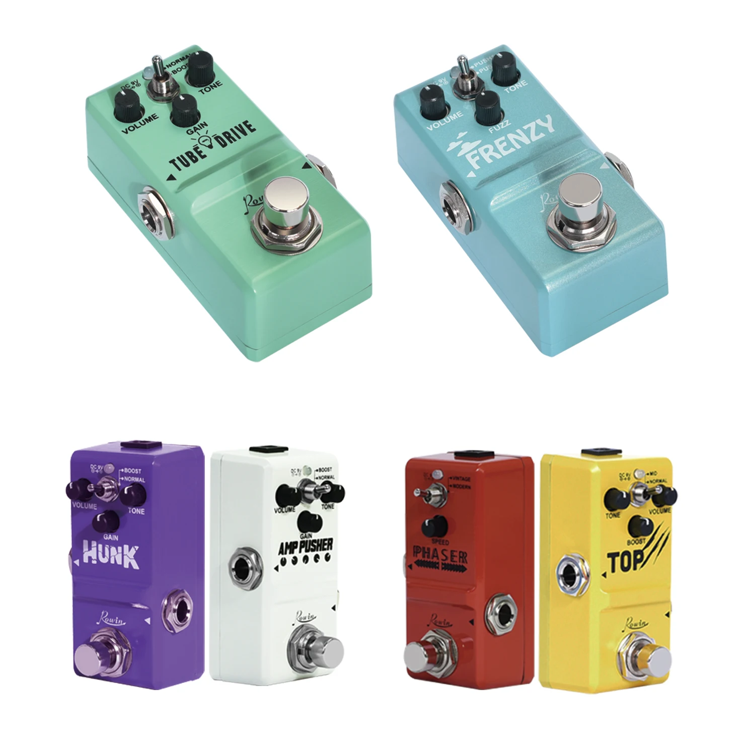 Rowin Nano серия effect Phaser Top Fuzz Amp pusher Tube drive