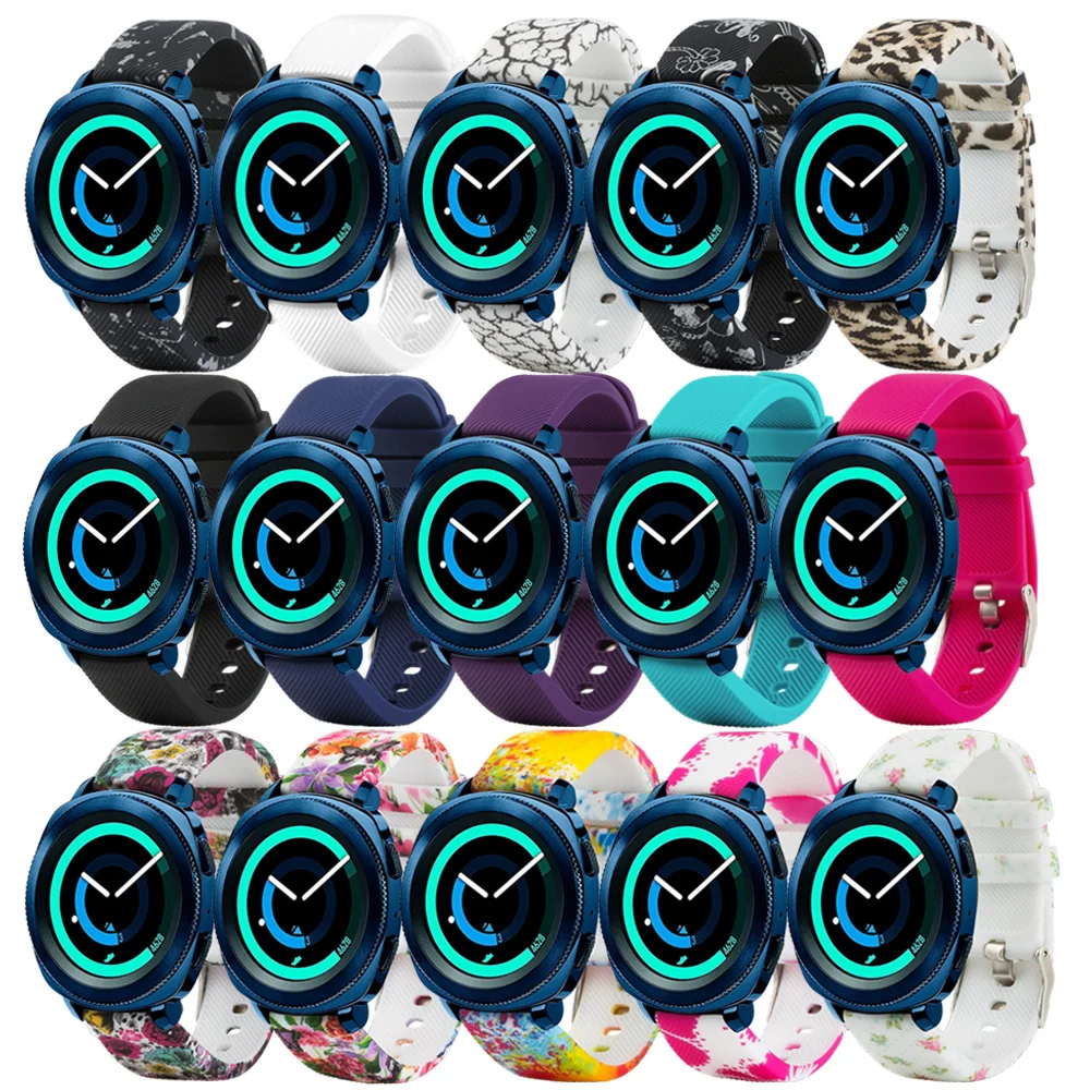 Ремешок силиконовый 20 мм для Samsung Galaxy Watch 42 мм/Galaxy Active/Gear Sport/Gear S2 Classic/Fossil Q Gazer/Garmin