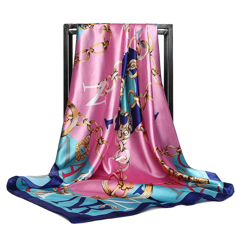 

mylb 90*90cm Natural Silk Satin/ Ancient Carve Designs, Gold/ Silk Fabric Mulberry Silk Printing