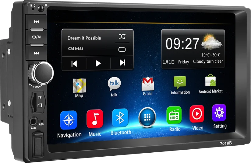 Camecho " Android 8,1 автомобильный стерео радио двойной Din HD 1080P Автомобильный Радио Универсальный Bluetooth wifi gps FM Автомобильный мультимедийный радио
