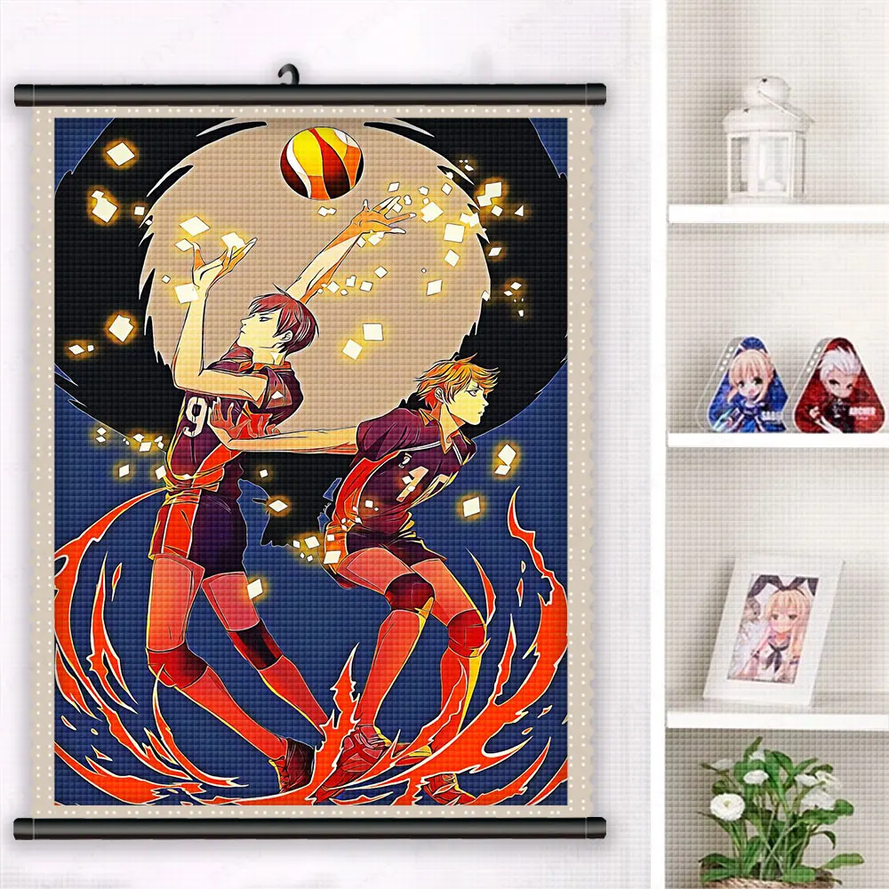 Anime Haikyuu Volleyball Boy 5D Diamond Paintings by Number Kit Rhinestone  Diamond Embroidery Cross Stitch Home 30x40cm : : Home & Kitchen