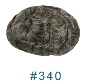 Eversilky мужской парик все поли кожи замена волос системы Toupee натуральные человеческие волосы - Парик Цвет: 340 #