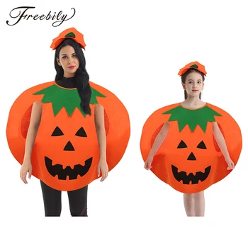 

Cute Halloween Pumpkin Dress for Kids Adults Game Performance Costume Party Cosplay Clothing