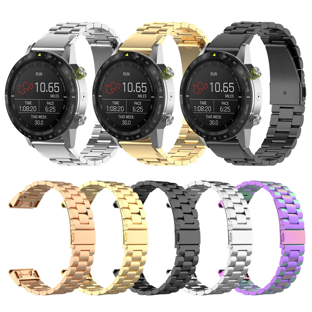 Quick Releas металлический ремешок из нержавеющей стали 26 мм 22 20 для Garmin Fenix 6 6X6 S/5 5S 5X