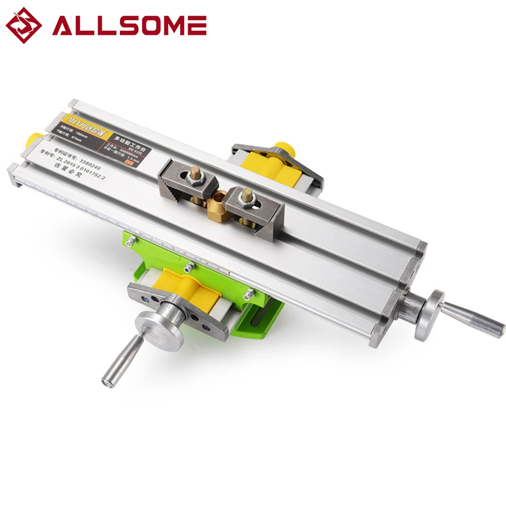 ALLSOME MINIQ BG6330 Mini Precision Milling Machine Worktable Multifunction Drill Vise Fixture Working Table HT2829