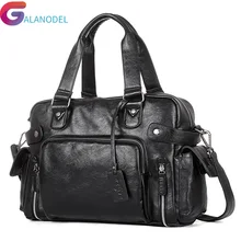 Высококачественные мужские дизайнерские Дорожные Сумки Багаж 14 дюймов Сумка для ноутбука большая емкость сумки на плечо Повседневная сумка из искусственной кожи