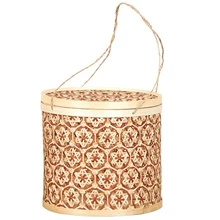 Best Offers Bamboo woven storage basket rattan simple circular red woven food sundry storage basket indoor household kitchen supplies Best Offers Bamboo woven storage basket rattan simple circular red woven food sundry storage basket indoor household kitchen supplies