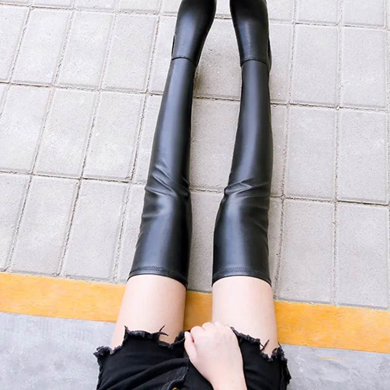 Пикантные черные сапоги до бедра из искусственной кожи г. Женские осенние высокие сапоги-трубы женские ботфорты на тонком высоком каблуке, WB010