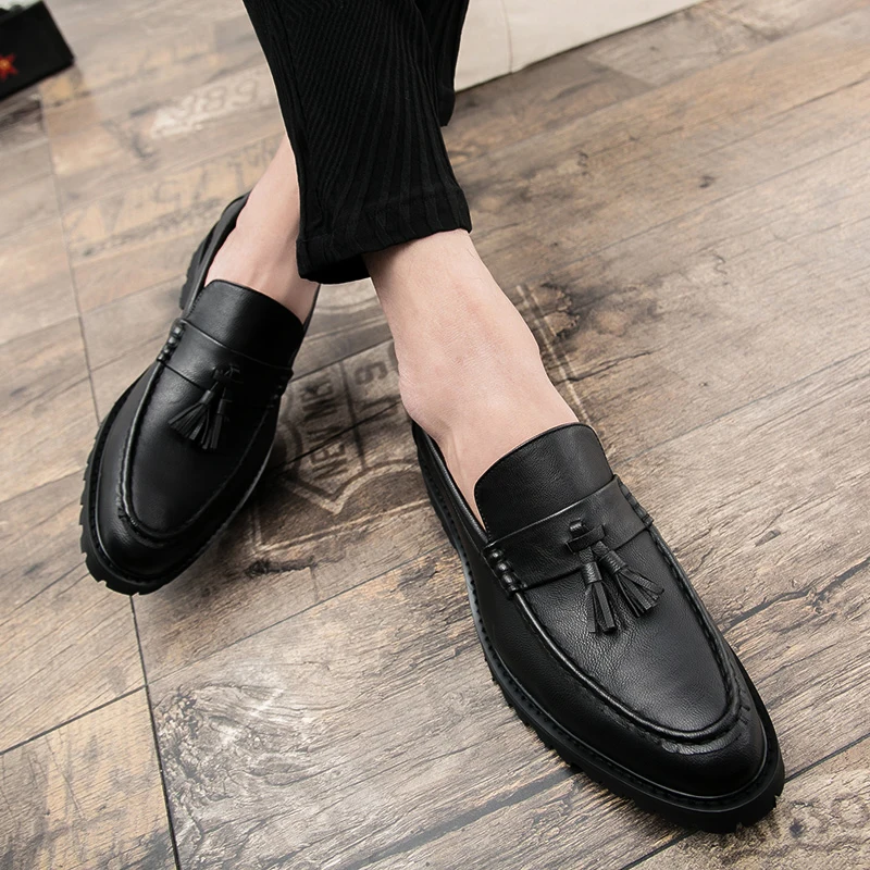 6952 black Мужские туфли из лакированной кожи; нарядные туфли для мужчин; классические итальянские мокасины; мужские туфли для вечеринок; свадебные туфли; erkek ayakkabi bona - Цвет: 6952 black