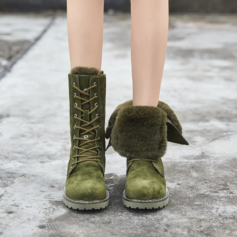 Moipheng/кожаные сапоги высокого качества; женские зимние сапоги; Botas Mujer; сапоги до середины голени на резиновой подошве; модные женские сапоги на платформе; женская обувь на молнии