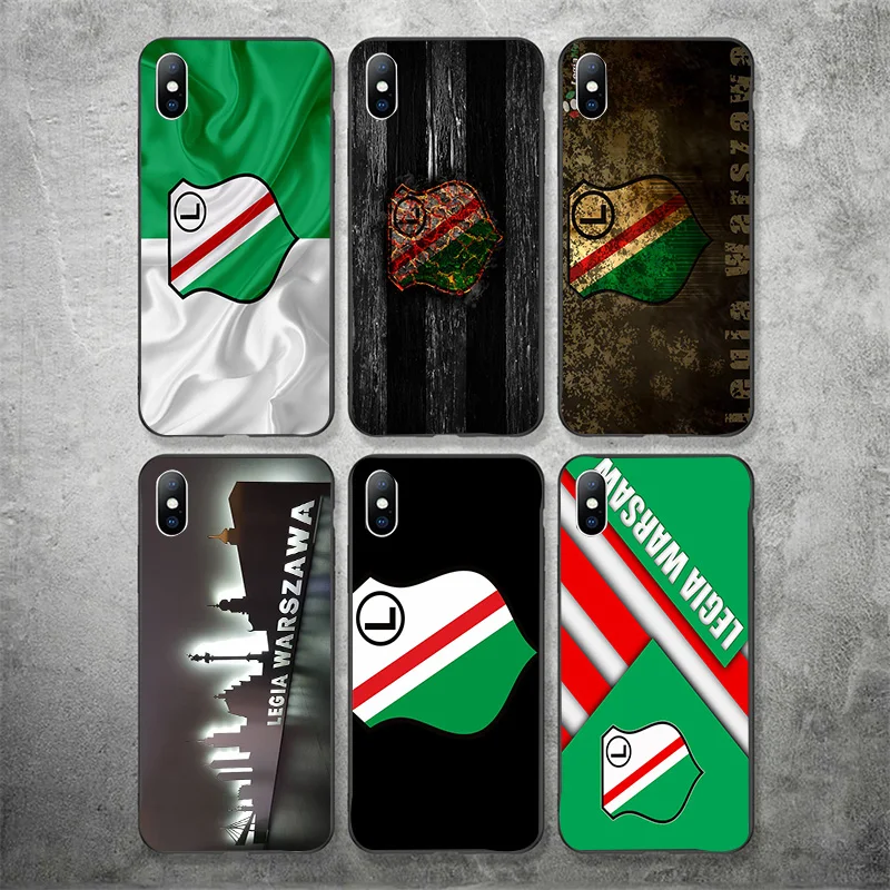 Чехол для телефона FC Legia Warszawa iphone DIY чехол черный мягкий из ТПУ iPhone 11Pro X XR XS MAX 7 8 7plus 6