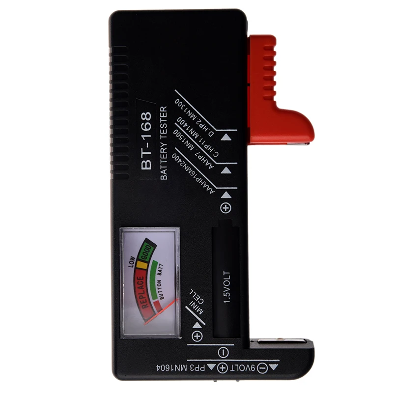 Универсальный тестер для батарей AA/AAA/C/D/9 V/Button Cell Batteries-Black Pakage в комплекте Универсальный Синий ремешок на шею