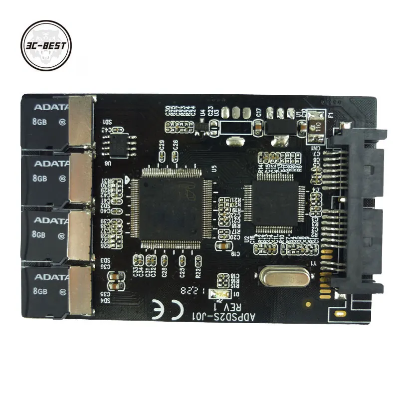 4 порта Micro SD TF карта к 22pin SATA адаптер 2 5 ''SATA HDD корпус с RAID 0 Multi конвертер