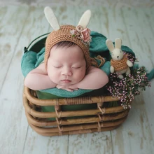 Новорожденный реквизит для фотосъемки Ретро трикотажная рамка полная луна для съемки детей