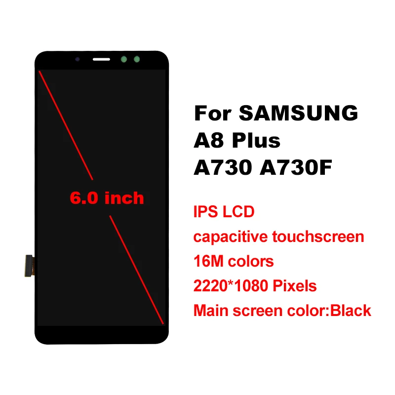 A8 Plus дисплей для samsung Galaxy A730 ЖК A730F SM-A730F ЖК-дисплей сенсорный экран дигитайзер Запасные части 6,0"