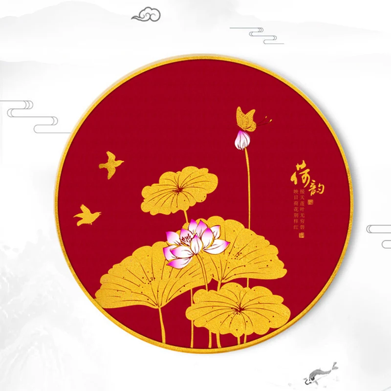 

DMC Full Embroidery Kit DIY Cross Stitch Kit Needlework Sewing Chinese Style Gold Lotus Flower Embroidery Painting Art Craft