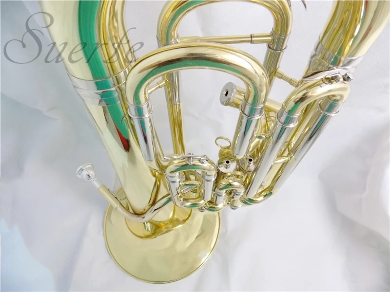 Bb euphonium 3+ 1 поршни компенсирующая система с ABS чехол для музыкальных инструментов Профессиональный euphonium horn