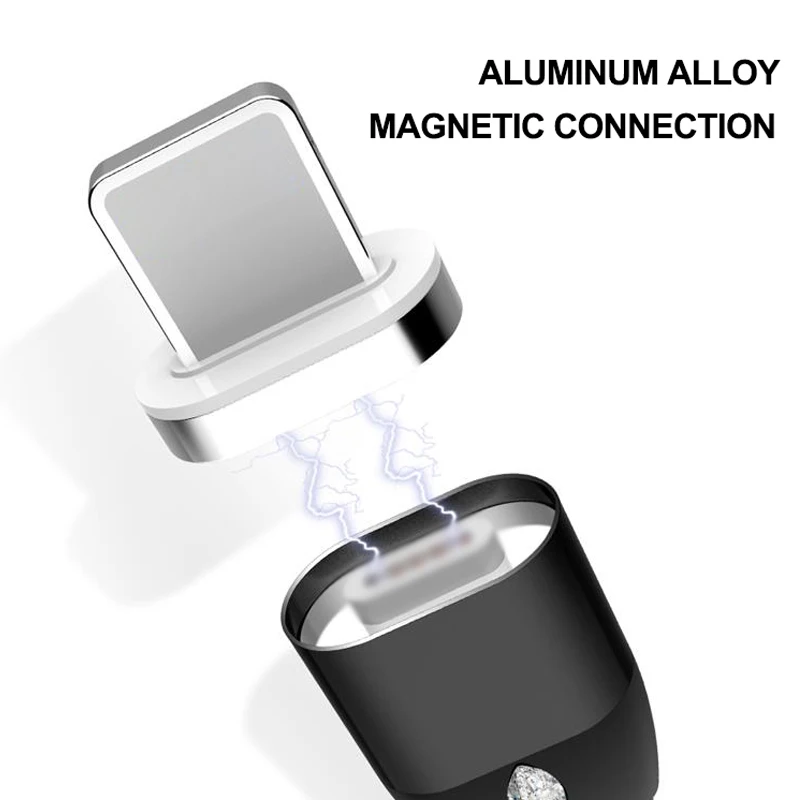 IONCT Магнитный кабель 3A Быстрая зарядка для айфона IPad Xiaomi samsung Android магнитная
